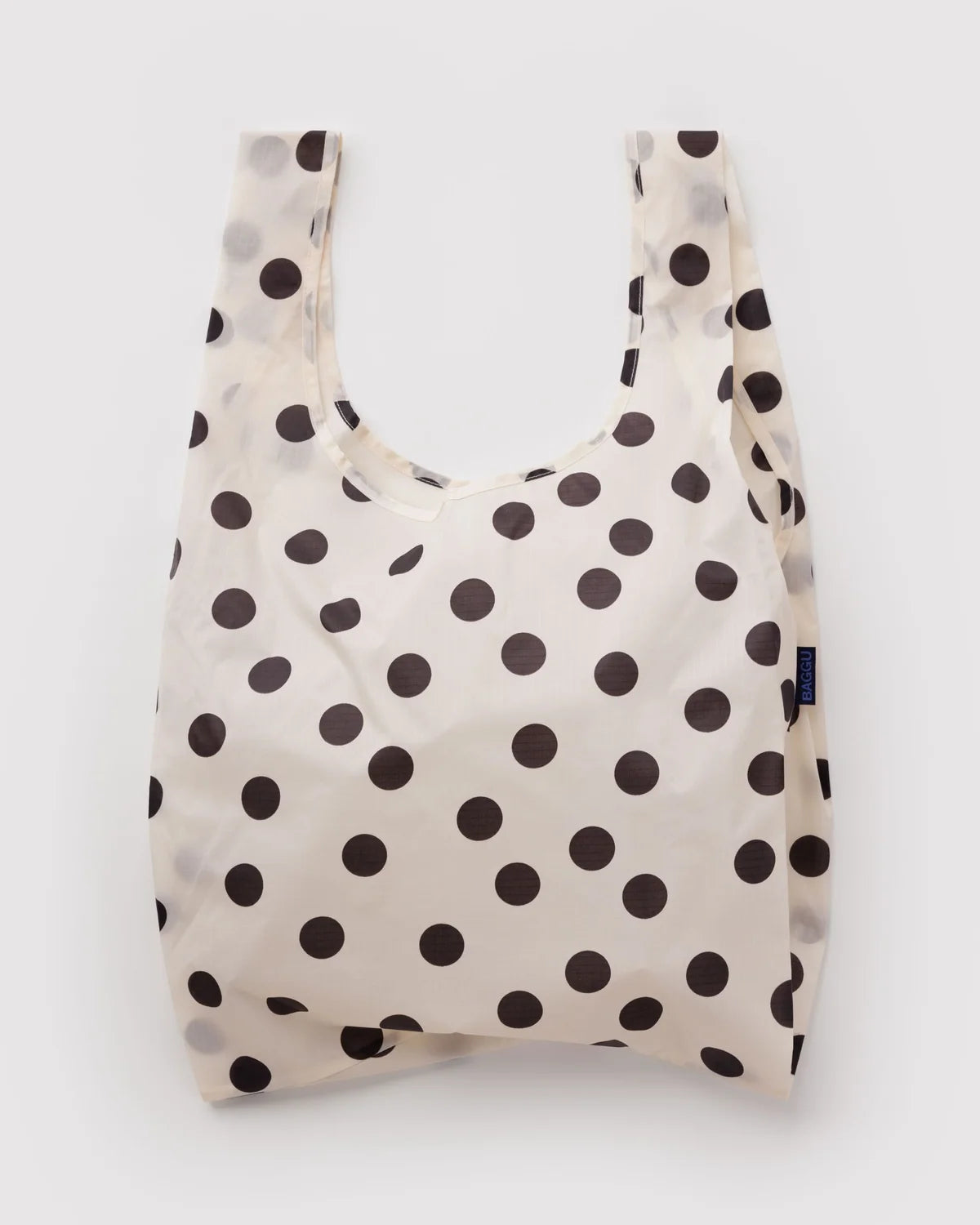 Standard Baggu Cream and Black Polka Dot