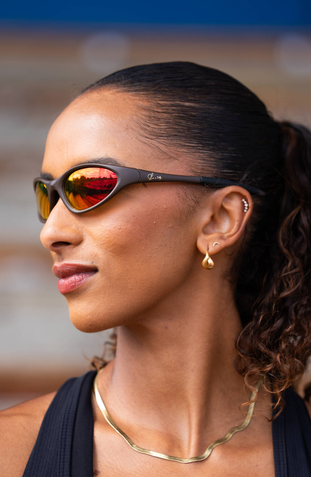 Lina | Brown & Amber Mirror