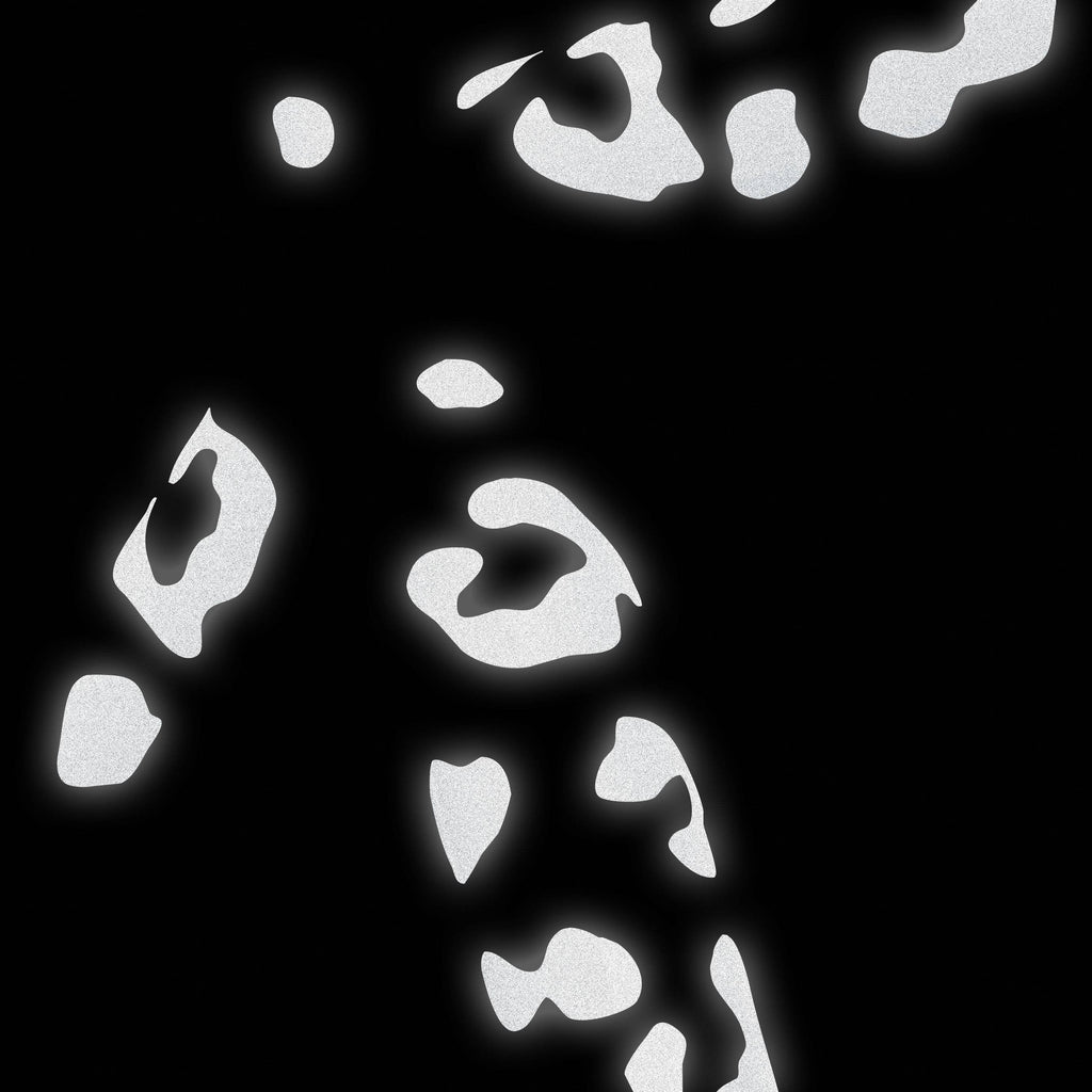Reflective Leopard Print Stickers Black