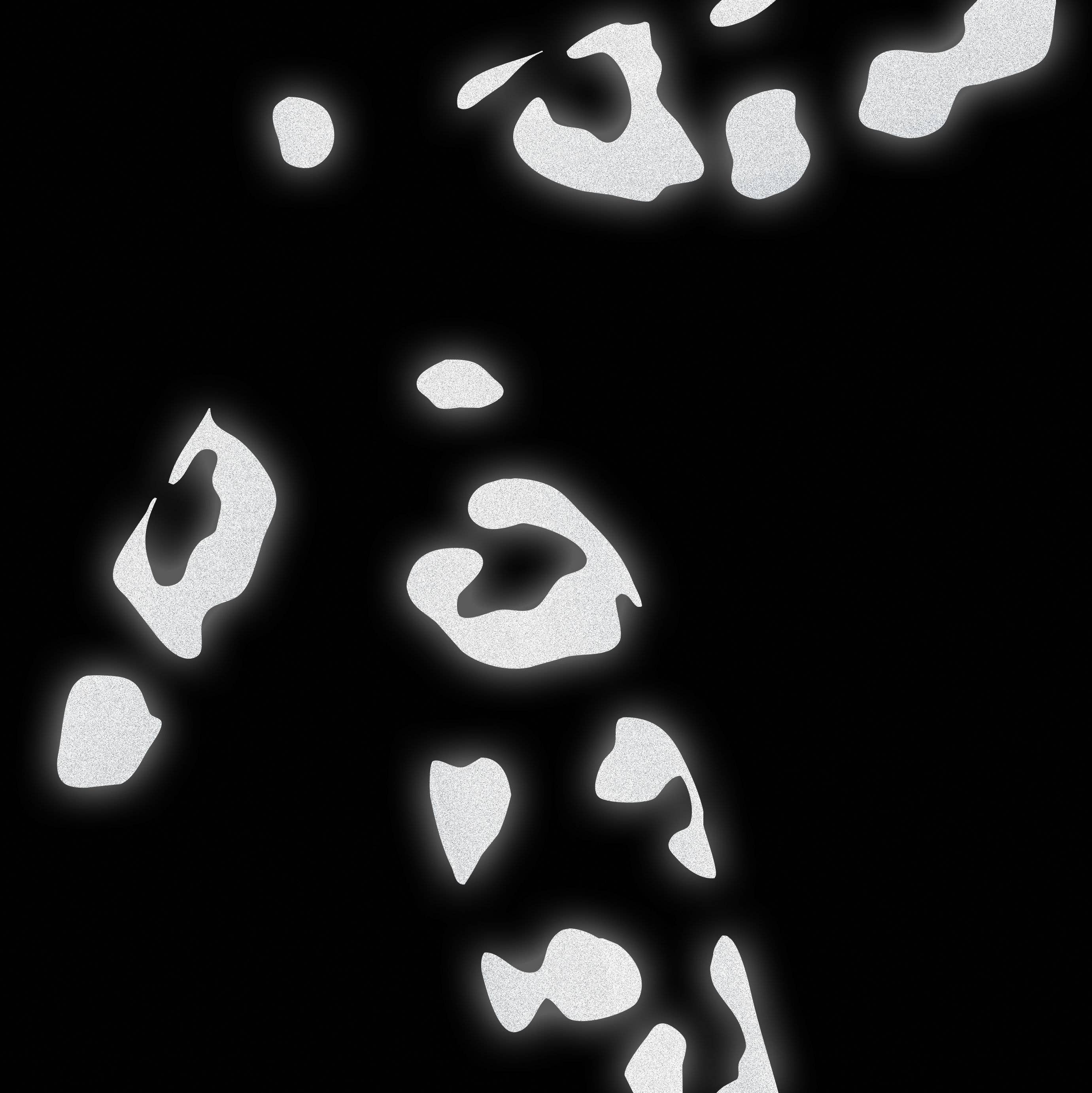 Reflective Leopard Print Stickers Black