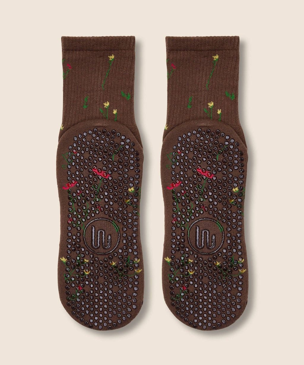 Crew Grip Socks - Wildflower Brown