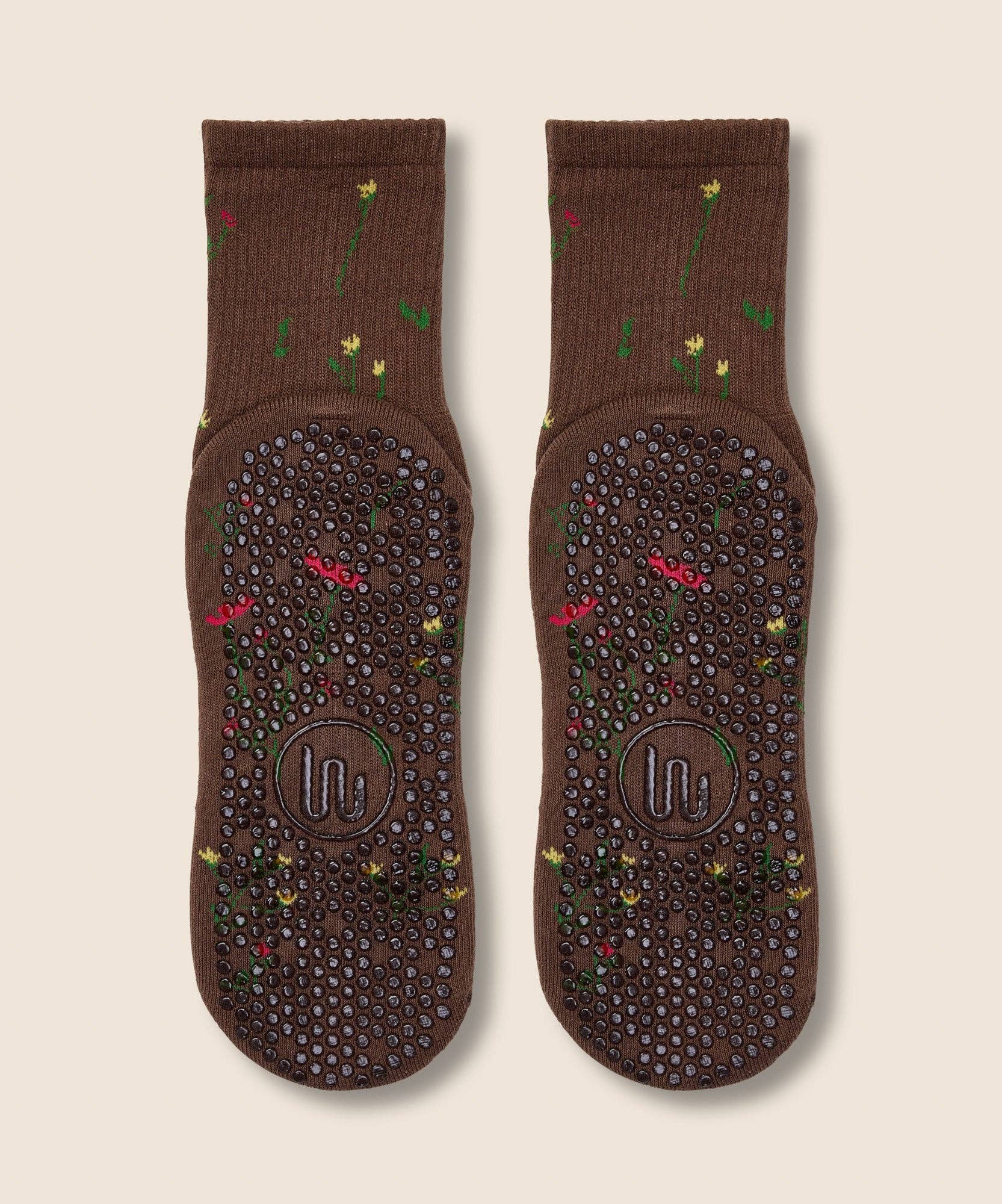 Crew Grip Socks - Wildflower Brown