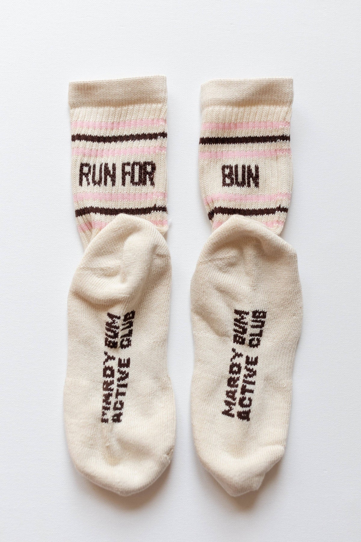 "Will Run For a Cini Bun" sports socks
