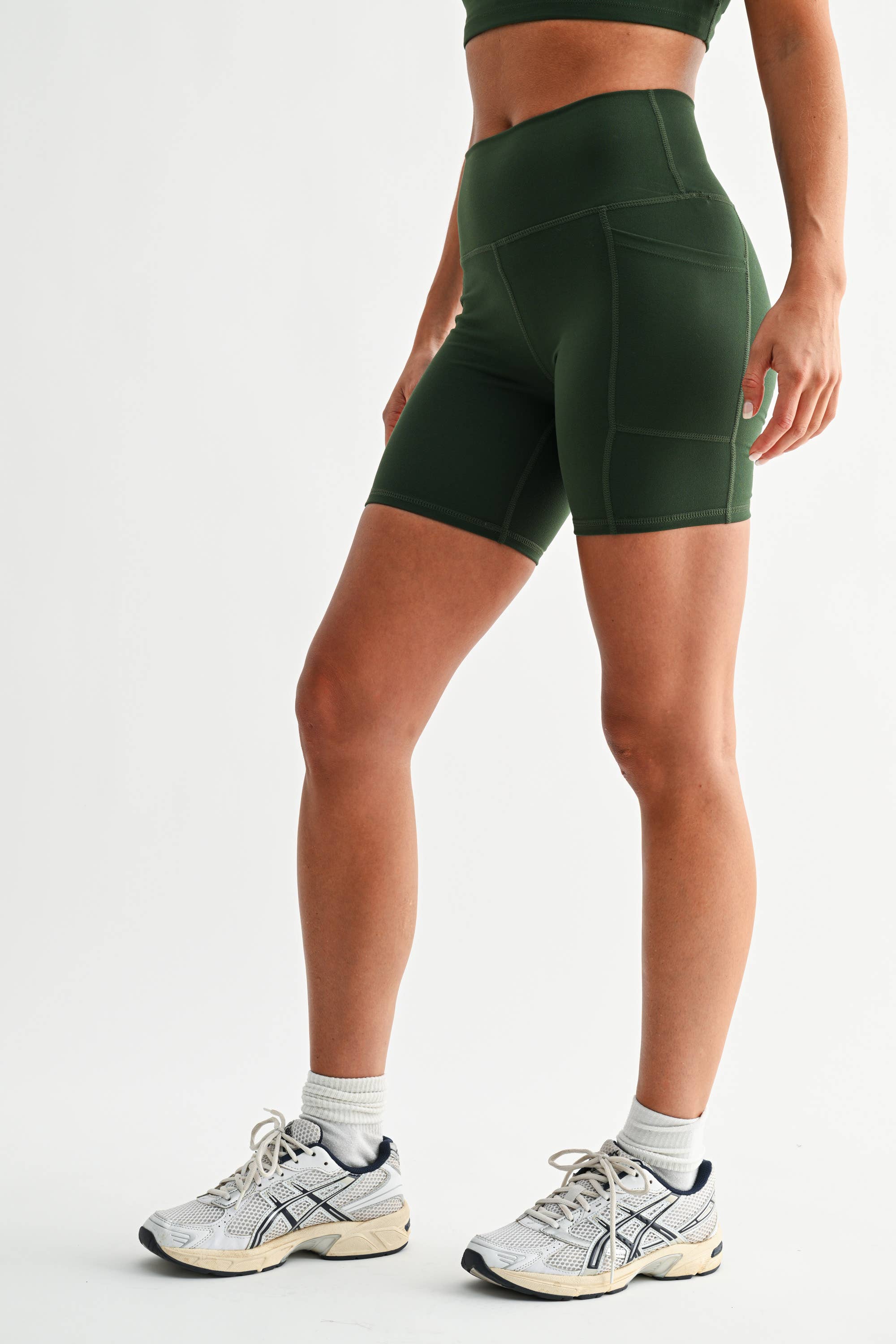 Venice Cloud Light Sculpt Biker Shorts - Deep Forest