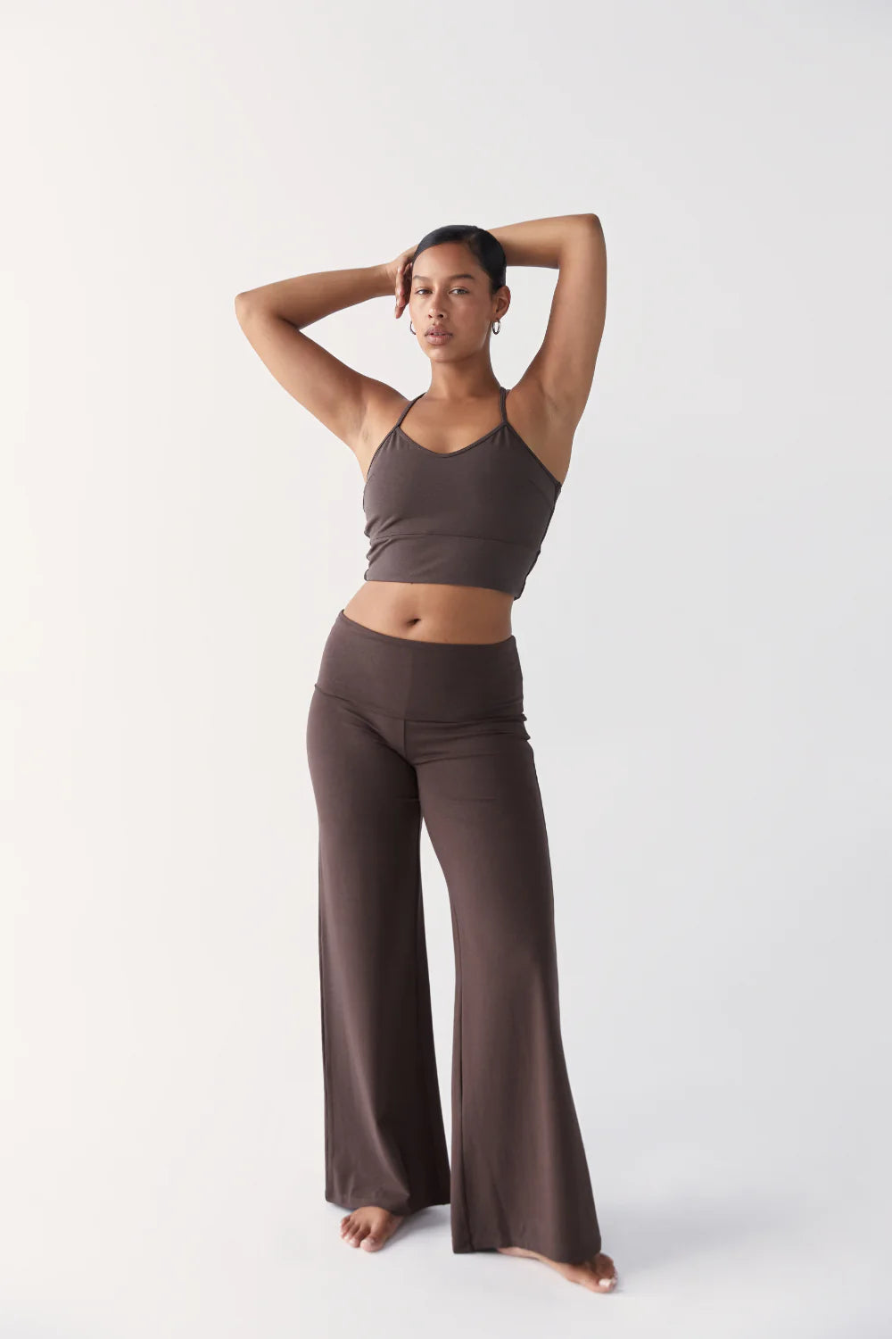 Full Length Yin Flare - Dark Brown - Organic Cotton/Bamboo