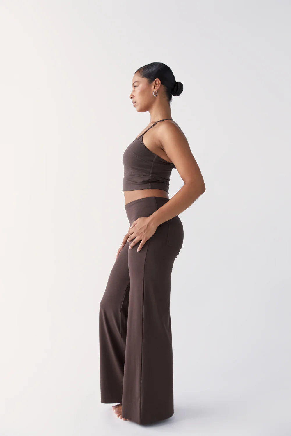 Full Length Yin Flare - Dark Brown - Organic Cotton/Bamboo