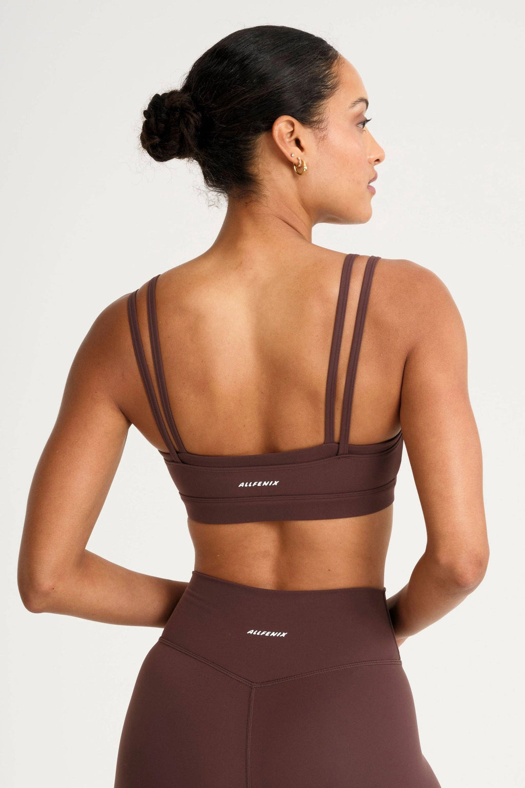ALLFENIX CloudCore Double Layer Sports Bra: Espresso