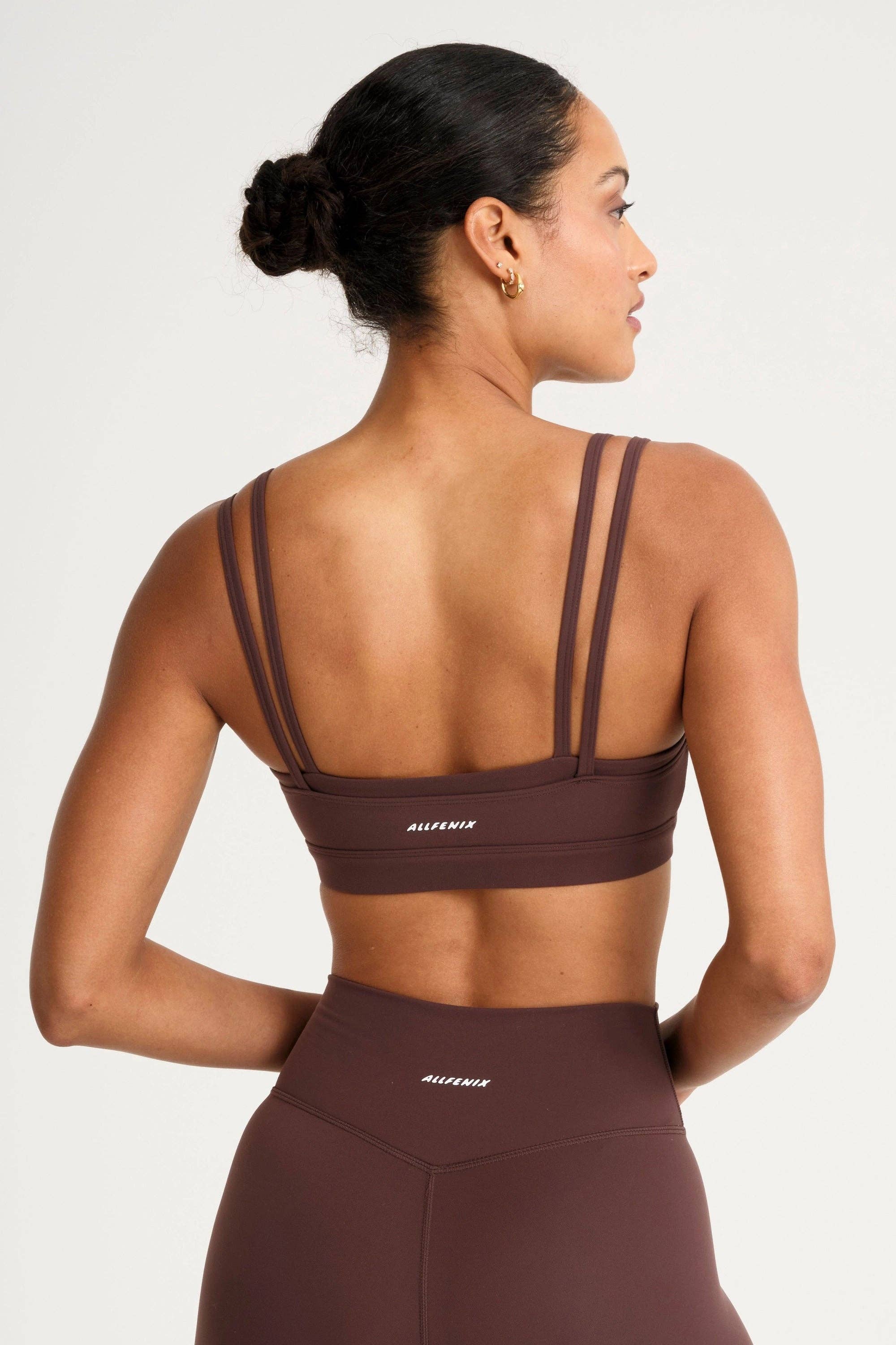 ALLFENIX CloudCore Double Layer Sports Bra: Espresso