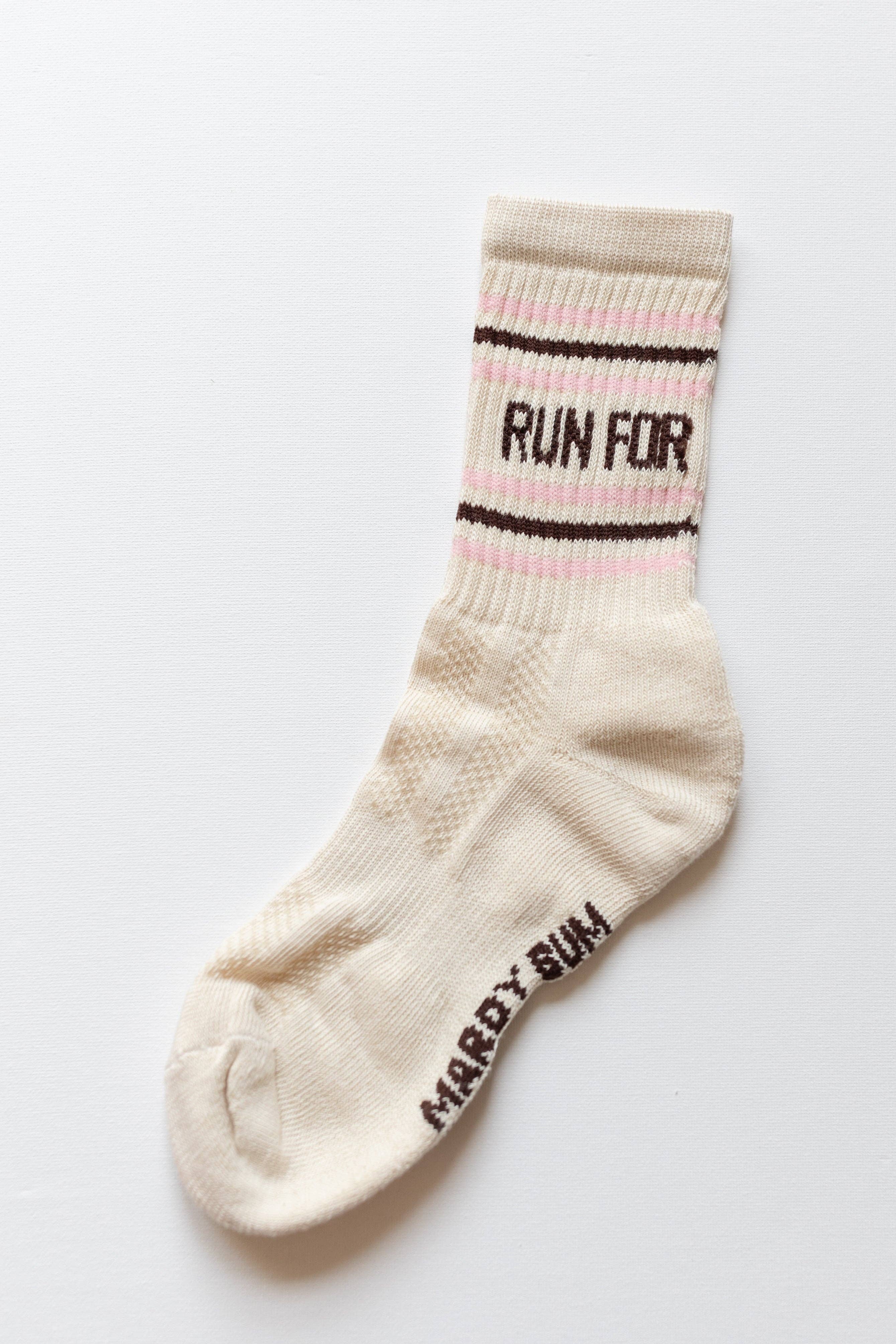 "Will Run For a Cini Bun" sports socks