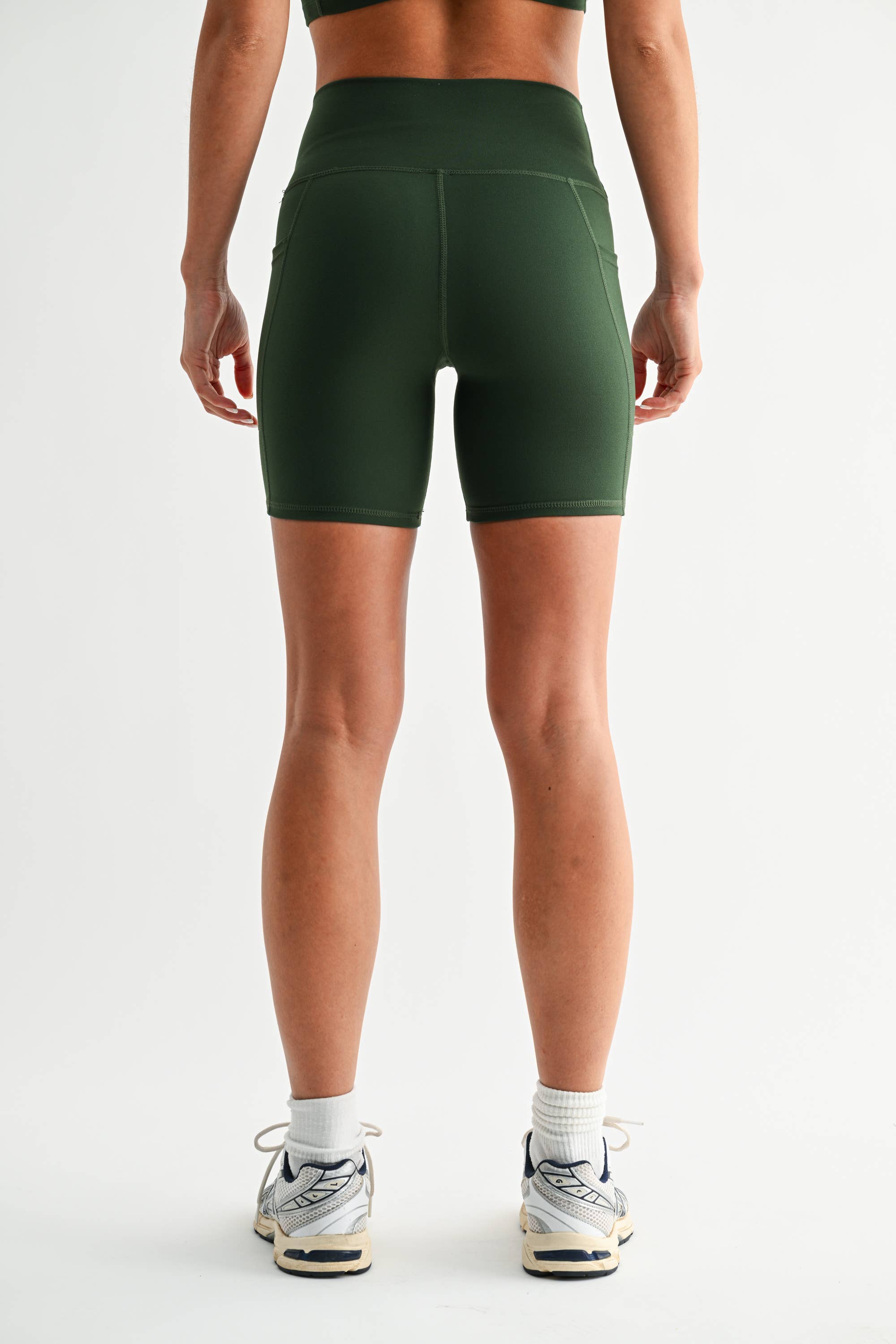 Venice Cloud Light Sculpt Biker Shorts - Deep Forest