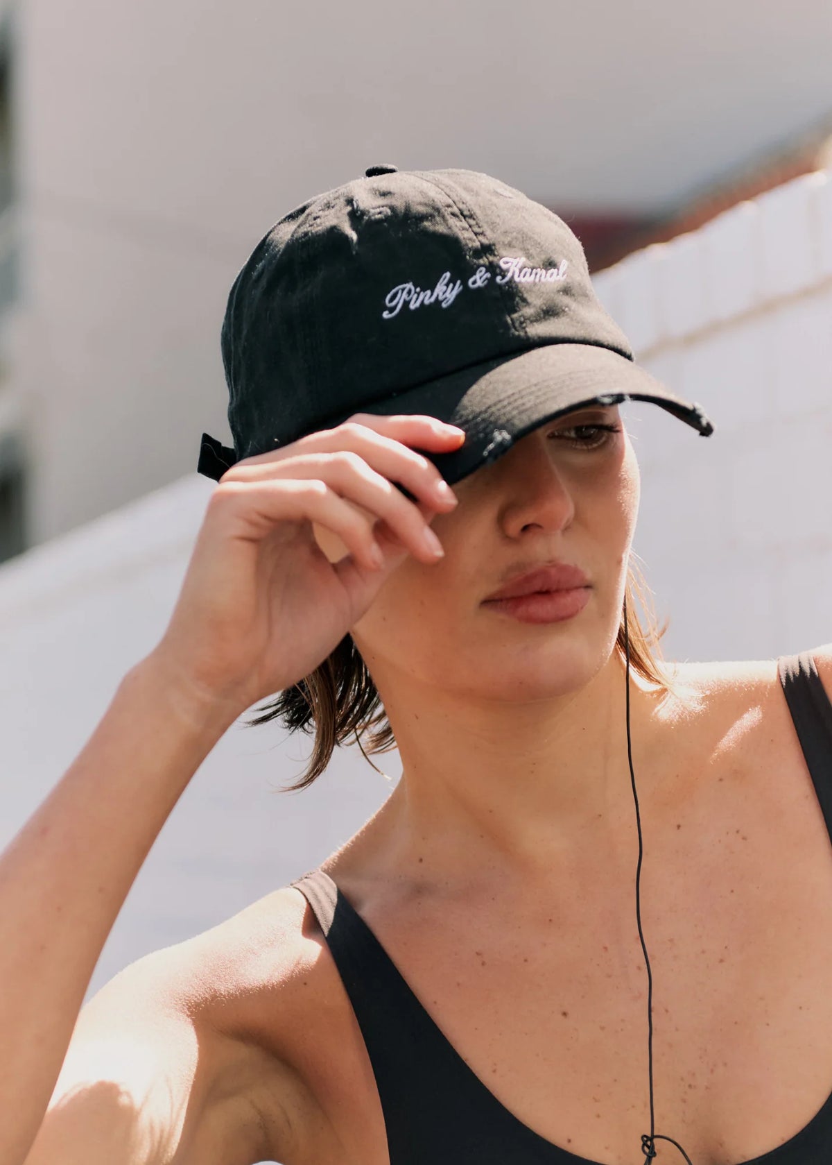 Pinky & Kamal Signature Cap - Distressed Black