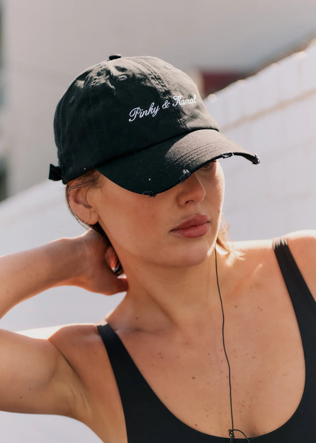 Pinky & Kamal Signature Cap - Distressed Black