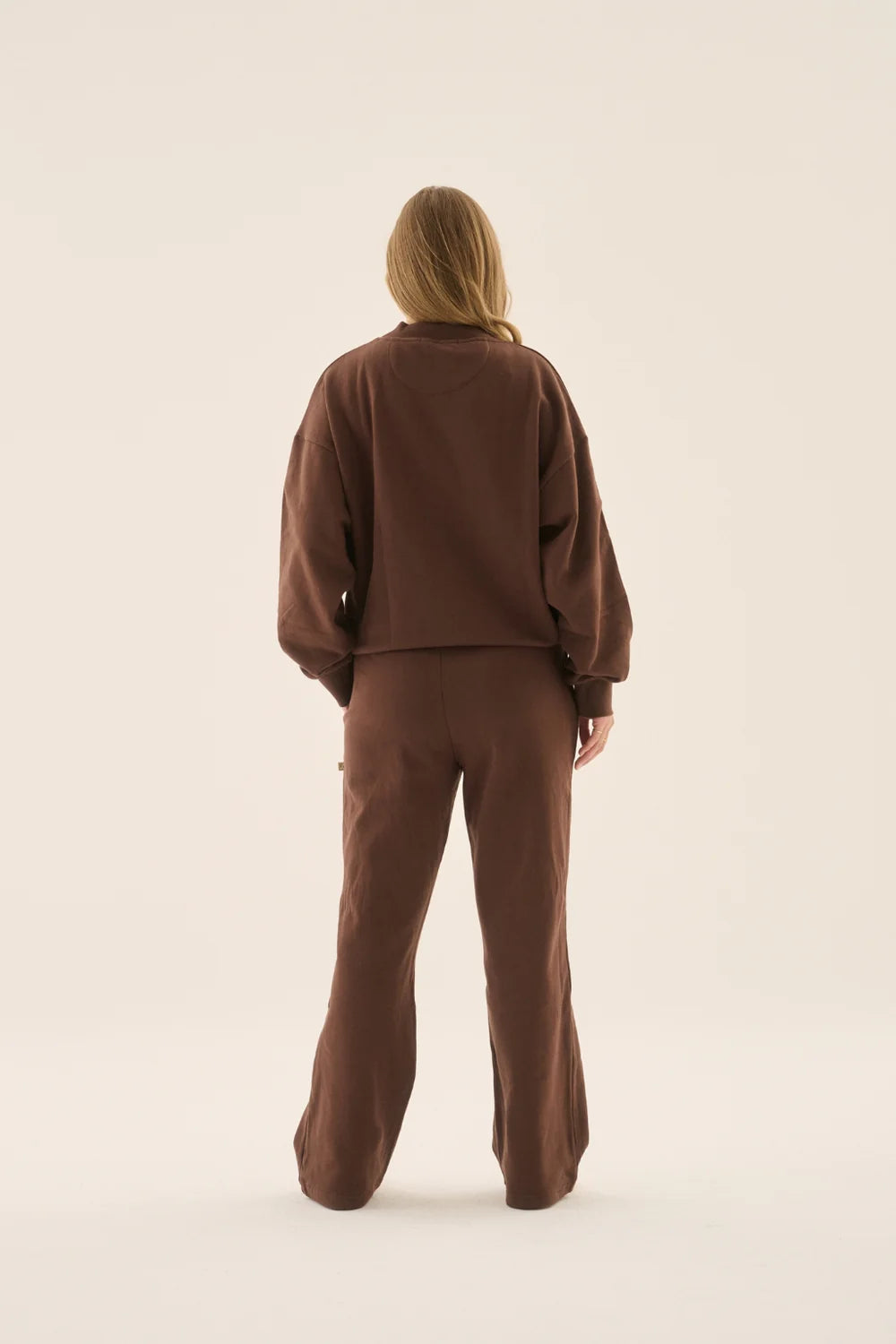 AJ Logo Stripe Trackpant Chicory Coffee
