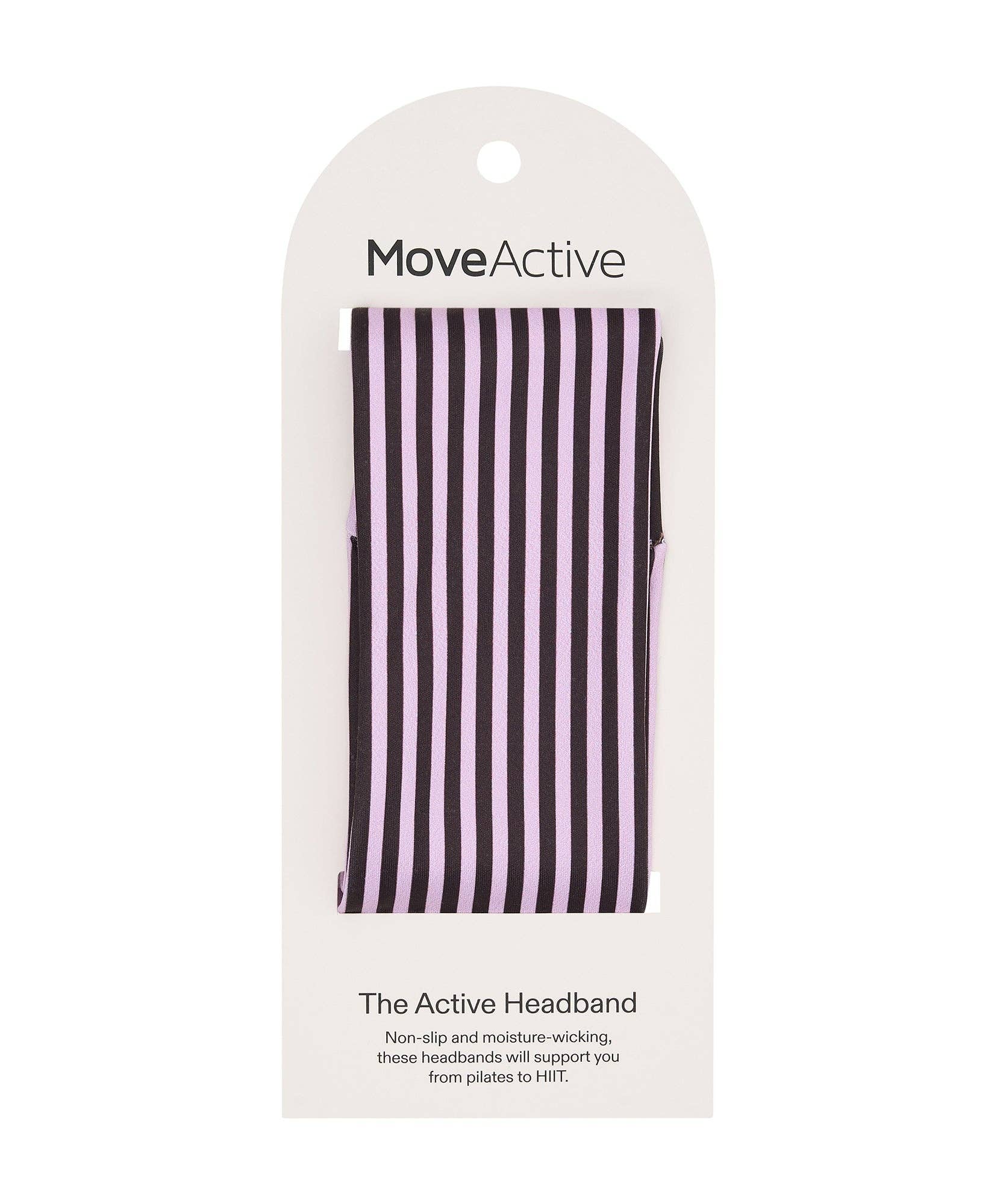Active Headband - Espresso Pink Stripe