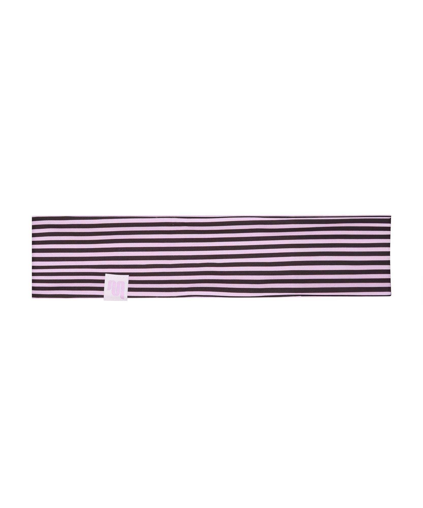 Active Headband - Espresso Pink Stripe