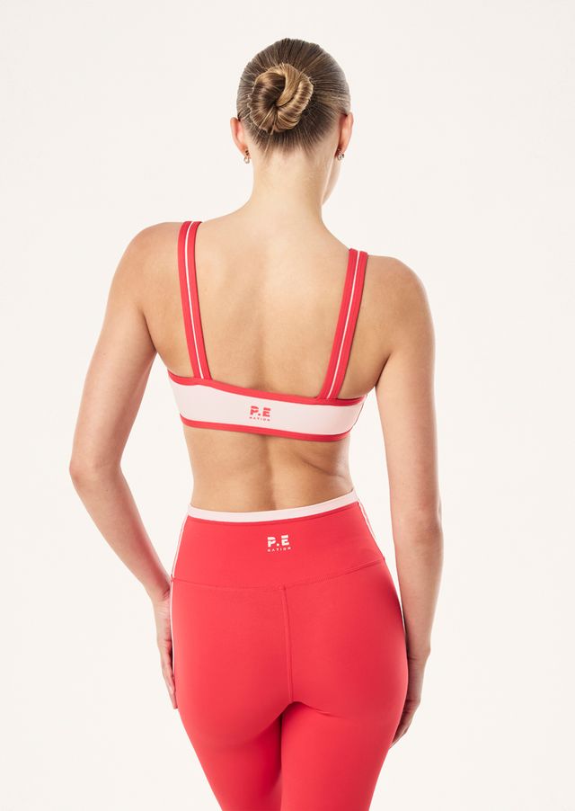 Solis Scoop Sports Bra in Soft Pink & Strawberry