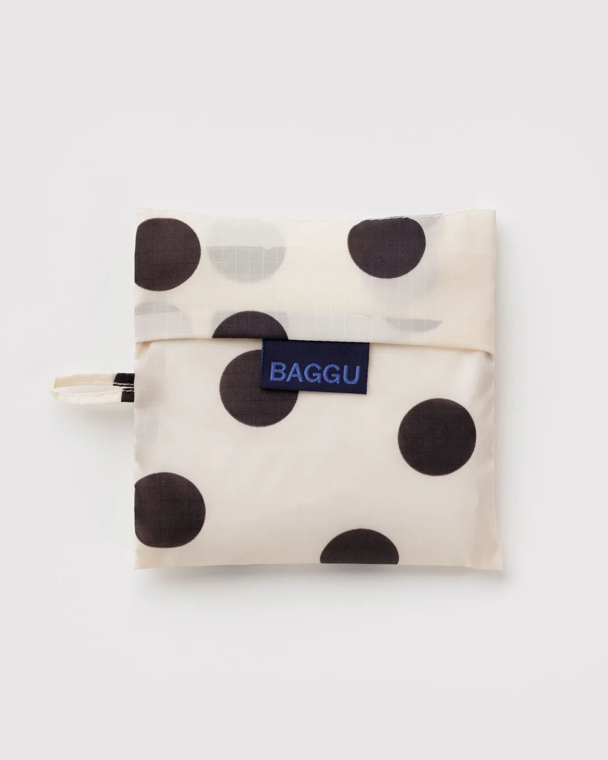 Standard Baggu Cream and Black Polka Dot