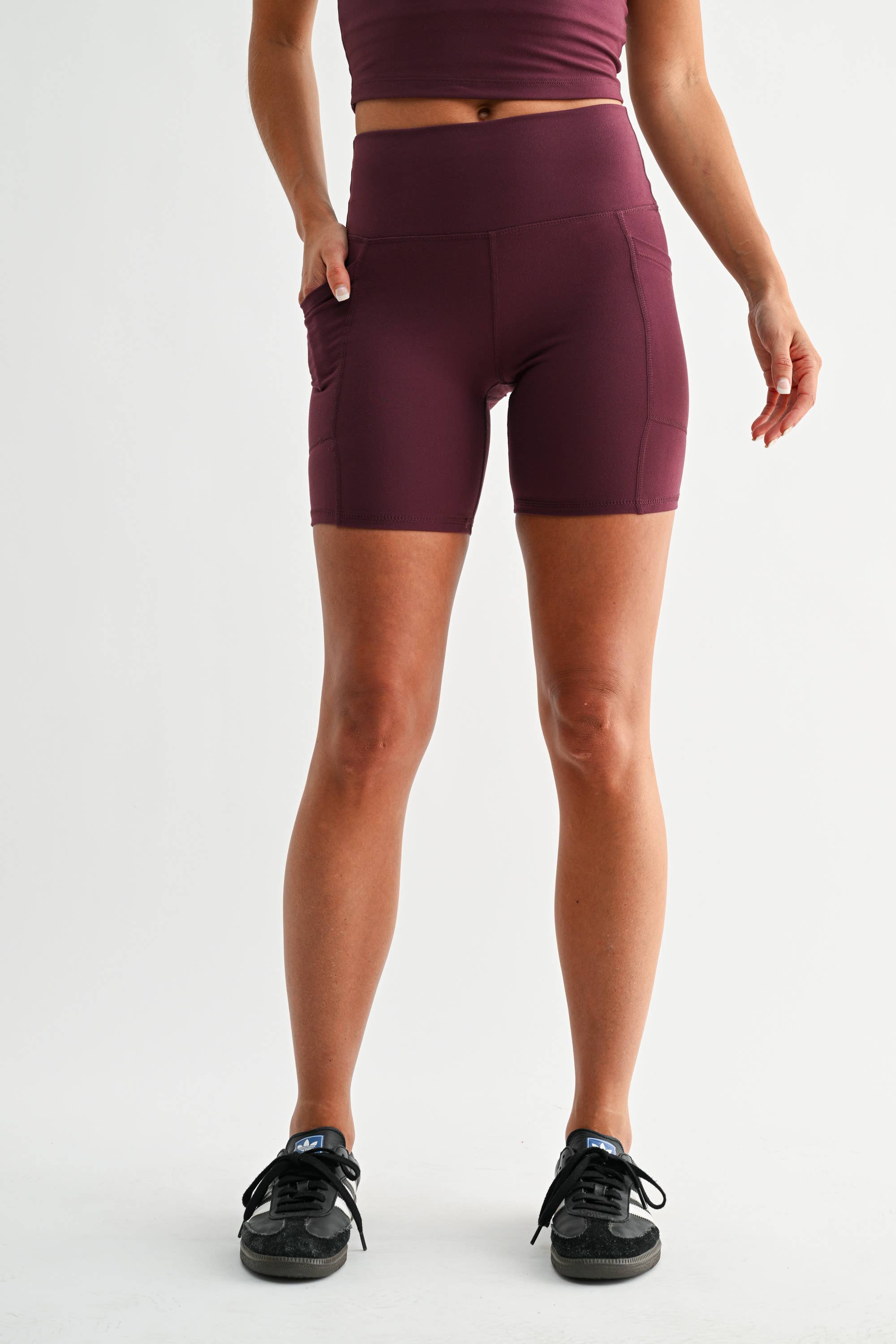 Venice Cloud Light Sculpt Biker Shorts - Dark Plum