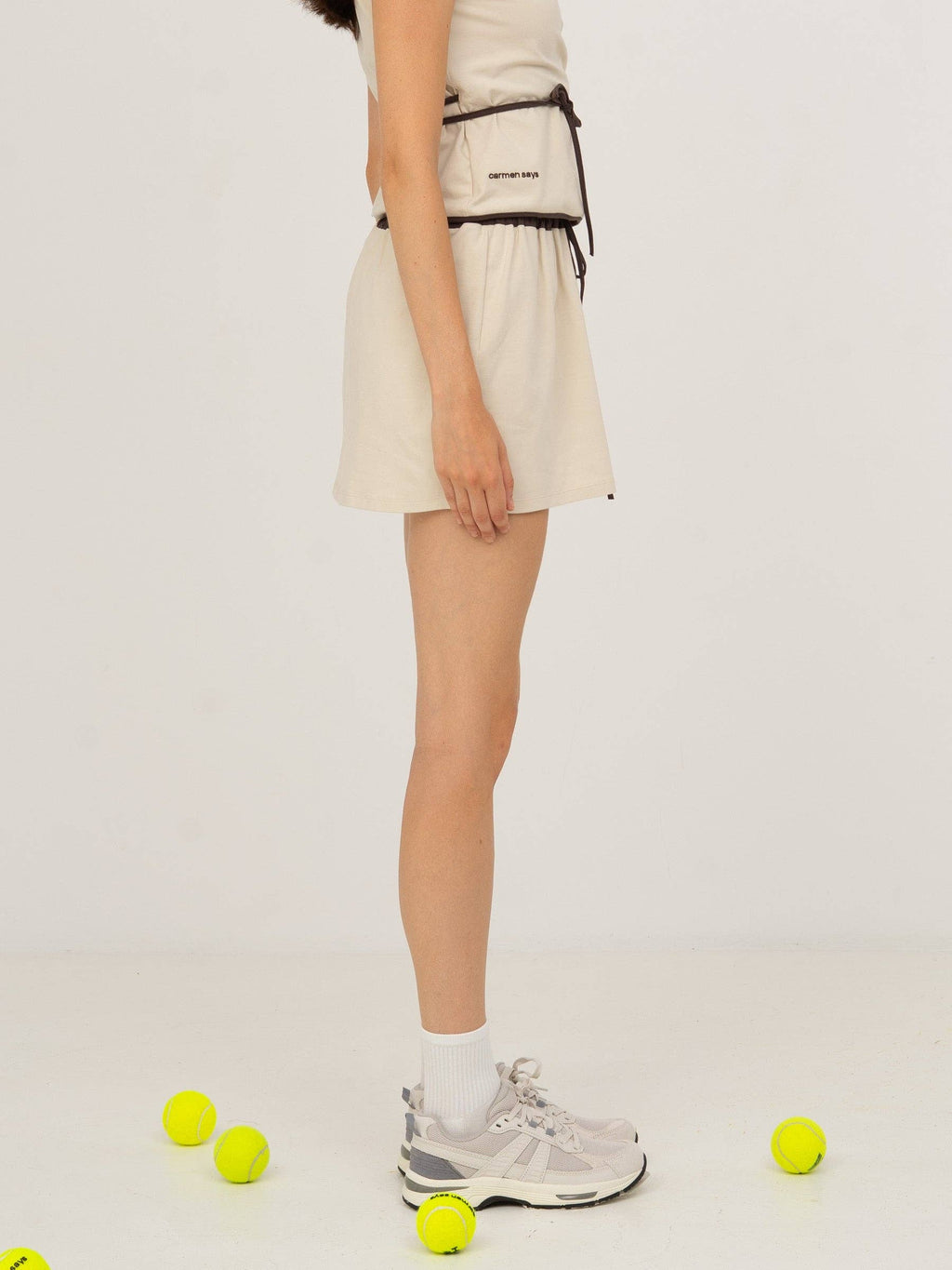Serve White Mini Sports Skirt