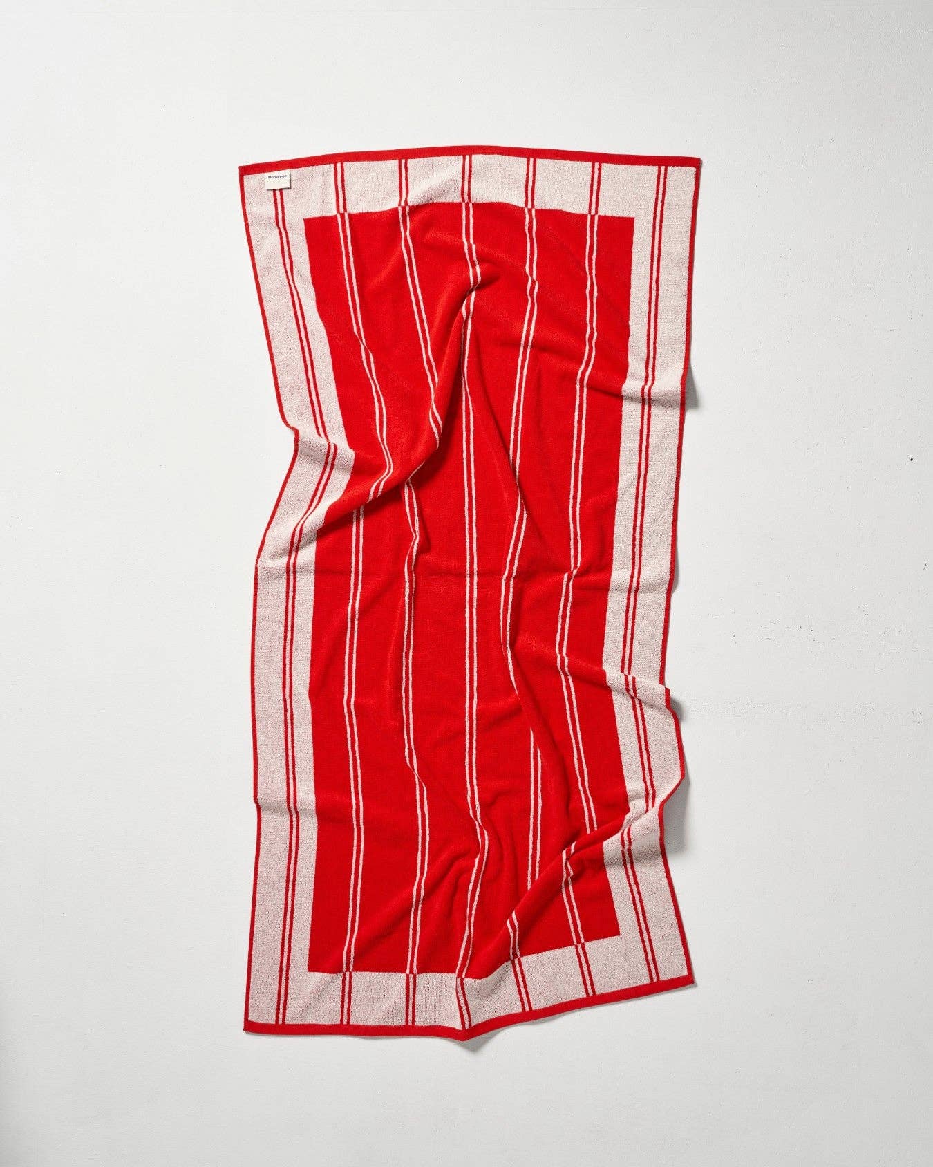Twin Stripe Towel - Cherry Red