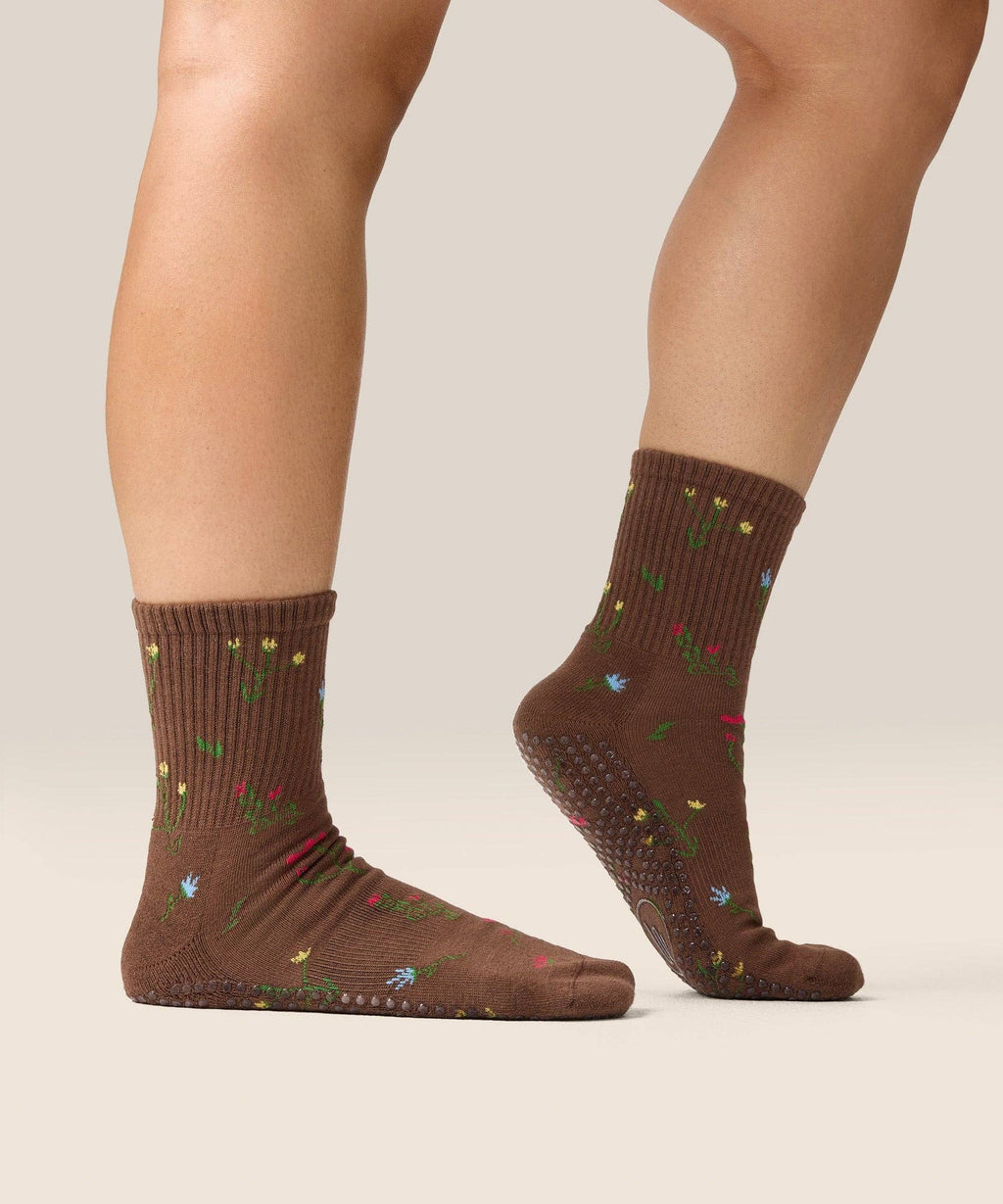Crew Grip Socks - Wildflower Brown