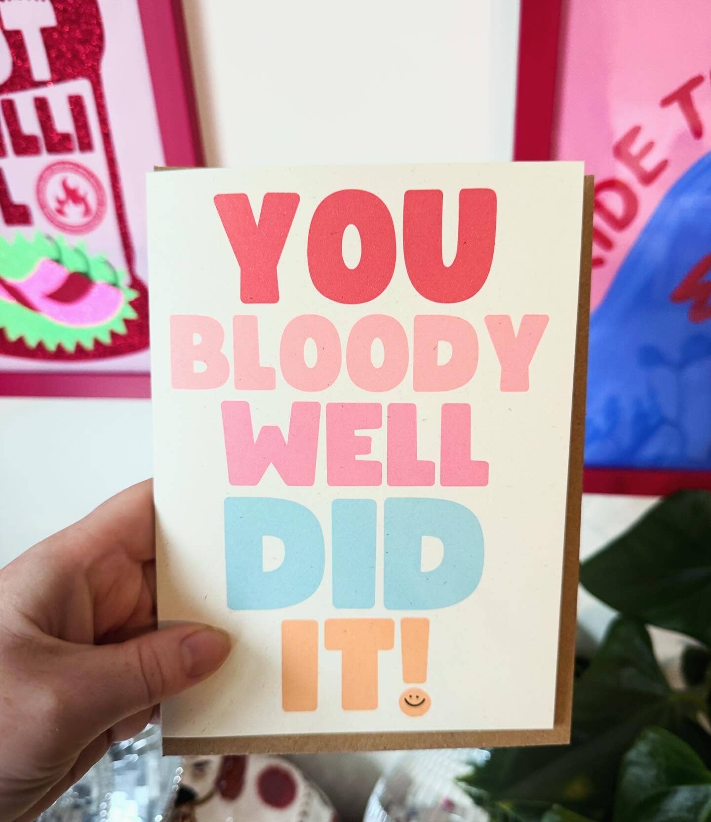 You bloody well did it card