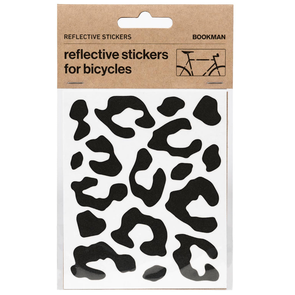 Reflective Leopard Print Stickers Black