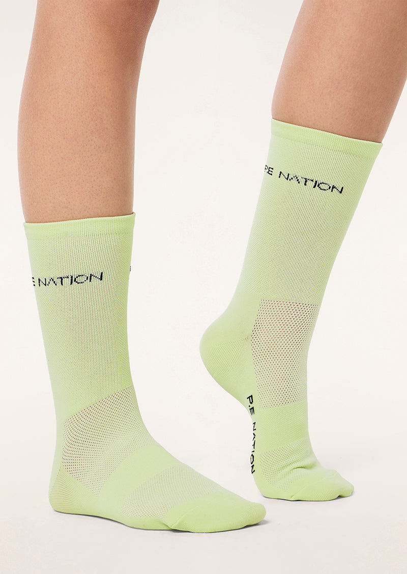 Aero Running Sock In Washed Lime