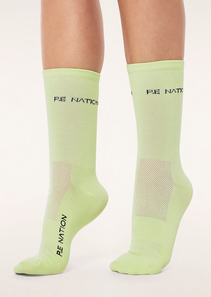 Aero Running Sock In Washed Lime