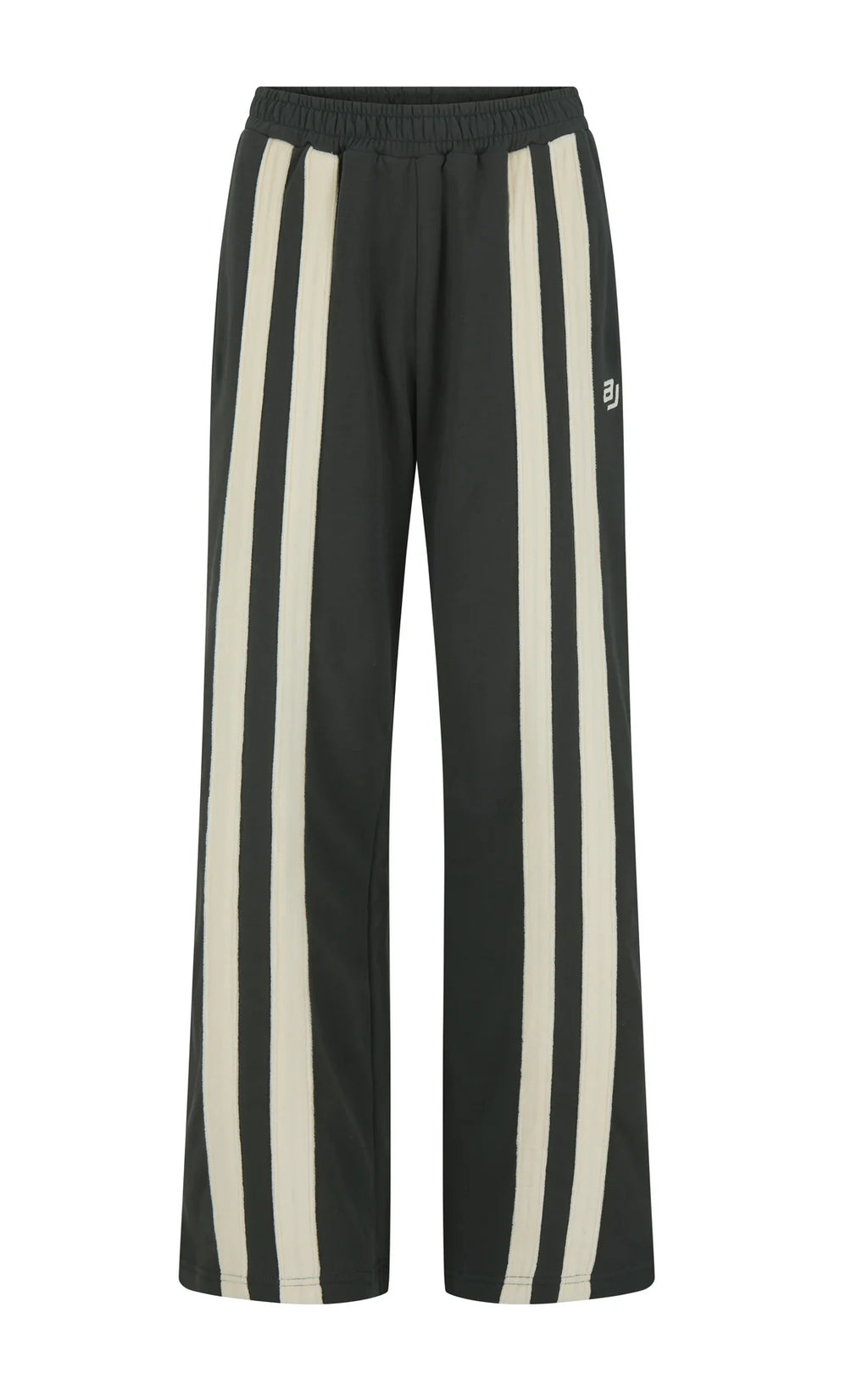 AJ Logo Stripe Trackpant Washed Black