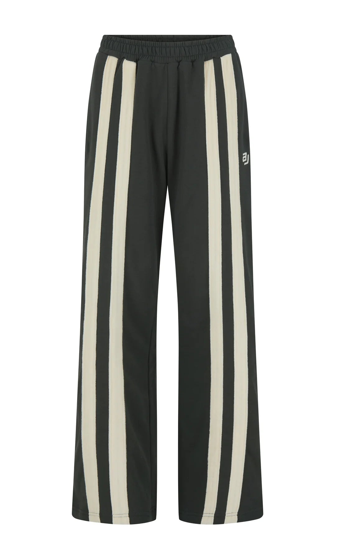 AJ Logo Stripe Trackpant Washed Black