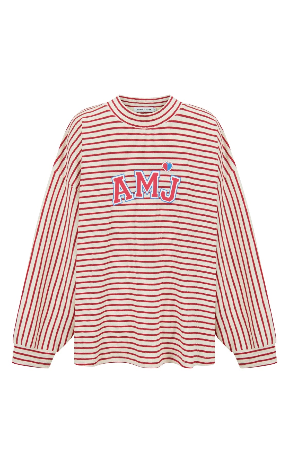 AJM Waffle Long Sleeve Top Red Alert