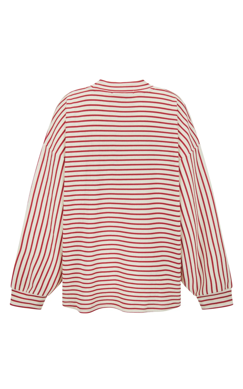 AJM Waffle Long Sleeve Top Red Alert