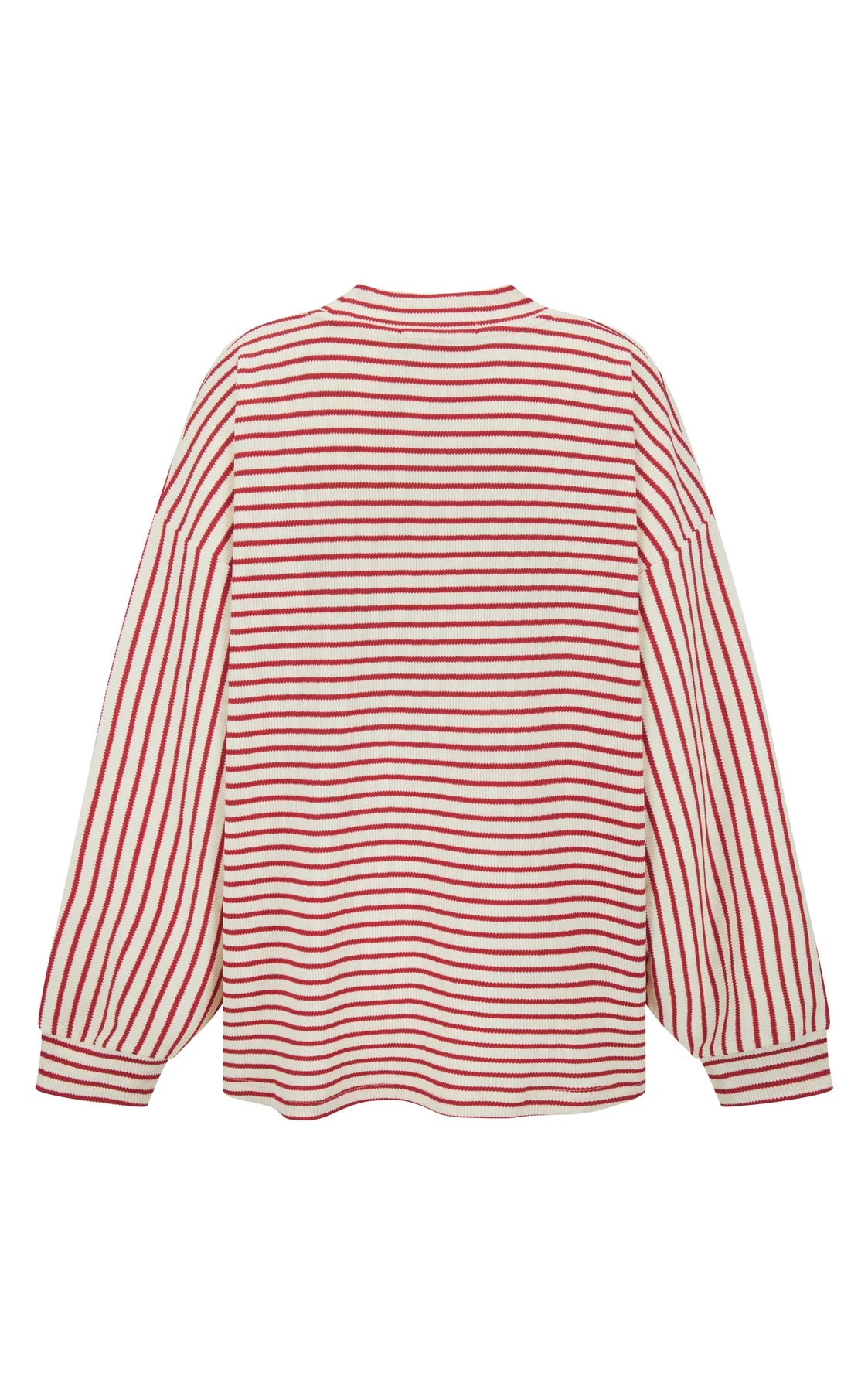 AJM Waffle Long Sleeve Top Red Alert