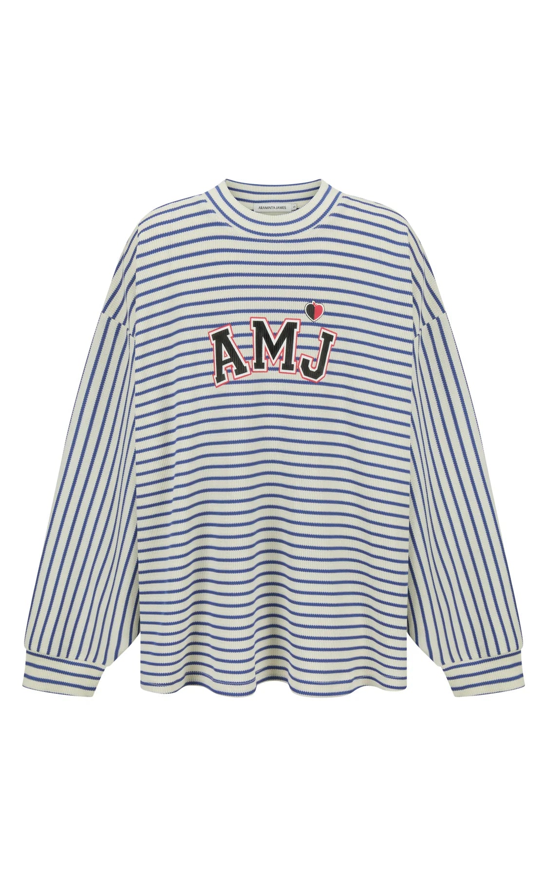 AJM Waffle Long Sleeve Top Dark Navy