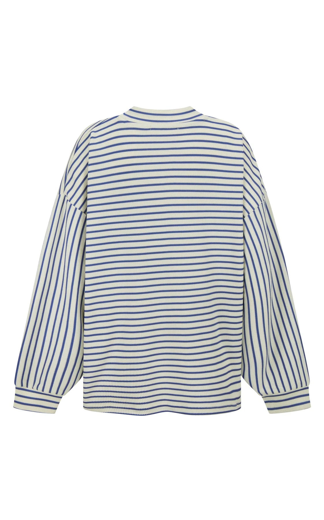 AJM Waffle Long Sleeve Top Dark Navy