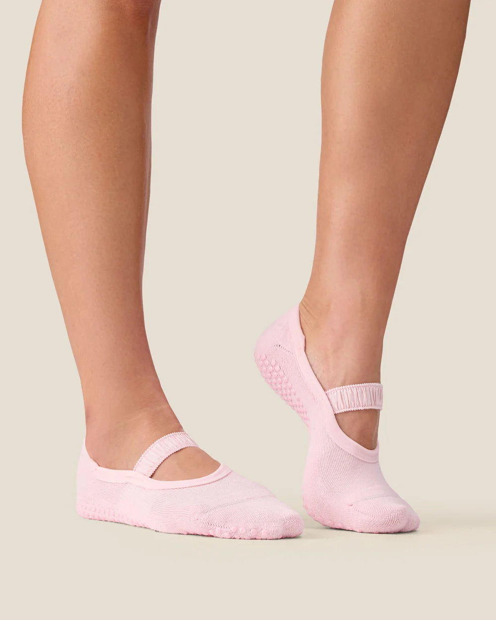 Ballet Grip Socks - Gathered Pink