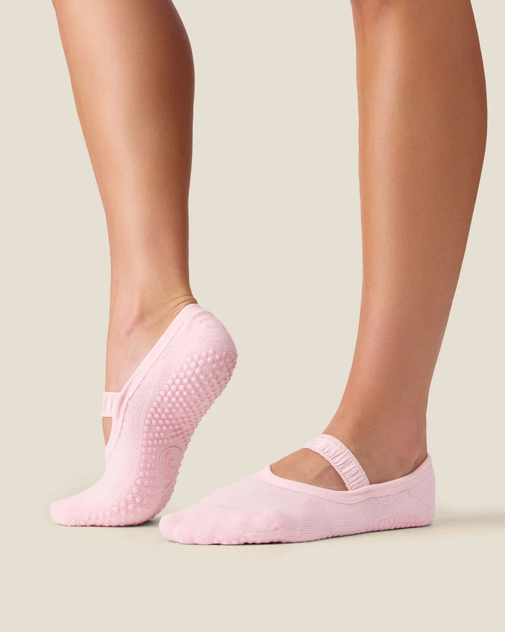 Ballet Grip Socks - Gathered Pink