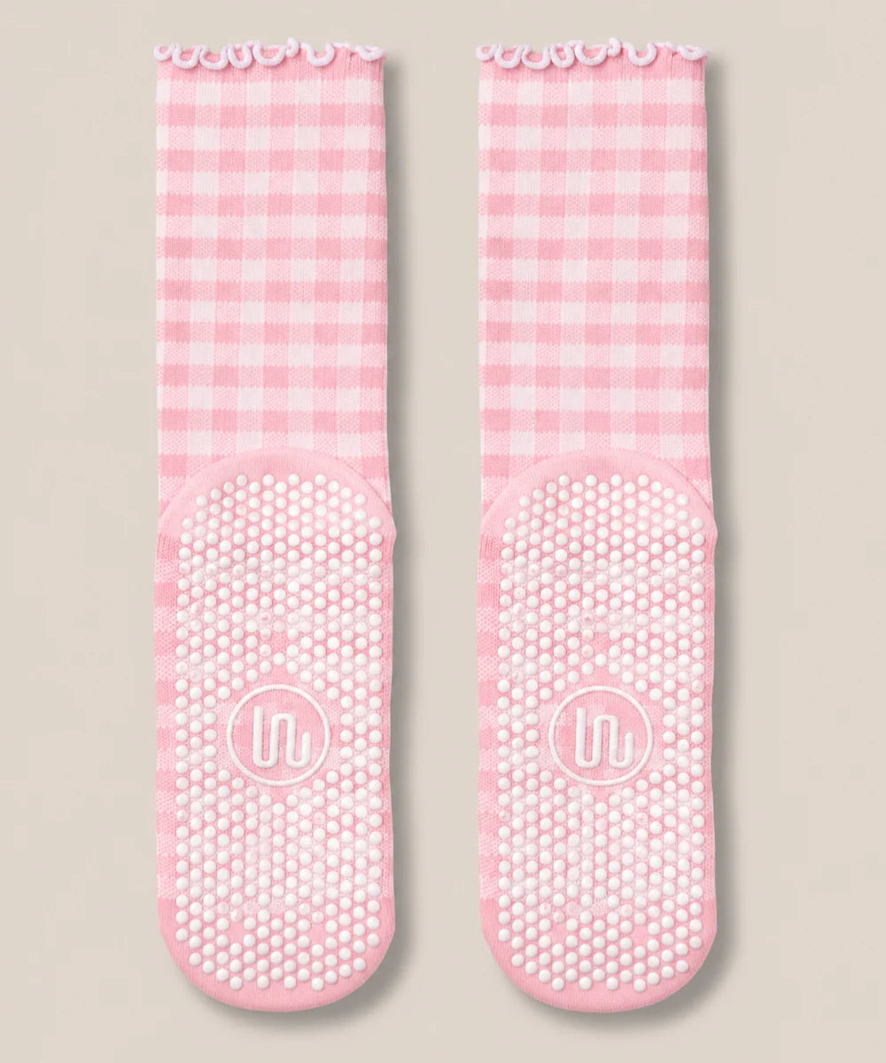 Crew Crip Socks - Picnic Check Pink