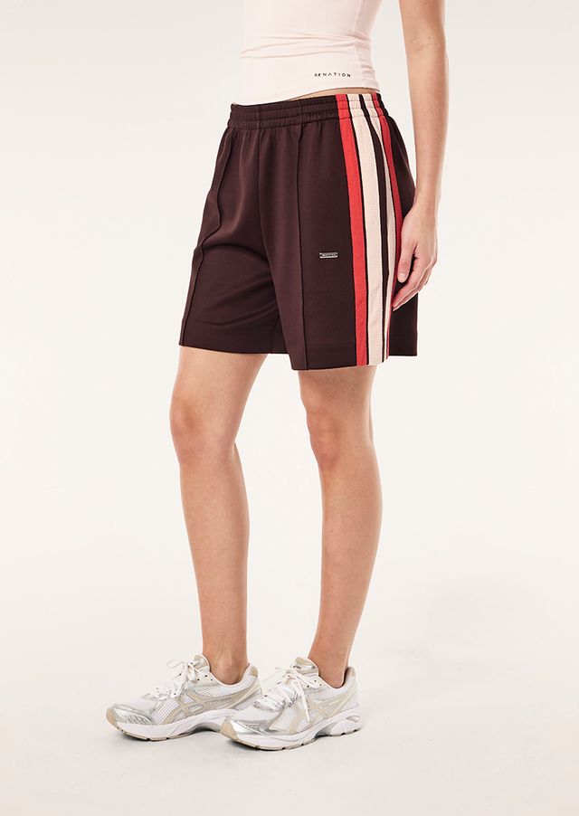 Man Down Track Short in Dark Plum