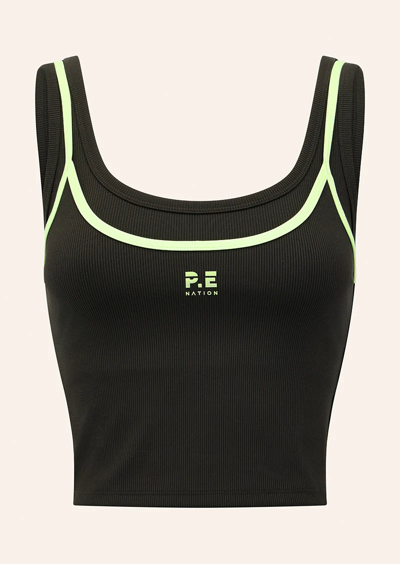 Forward Tank In Caviar & Washed Lime