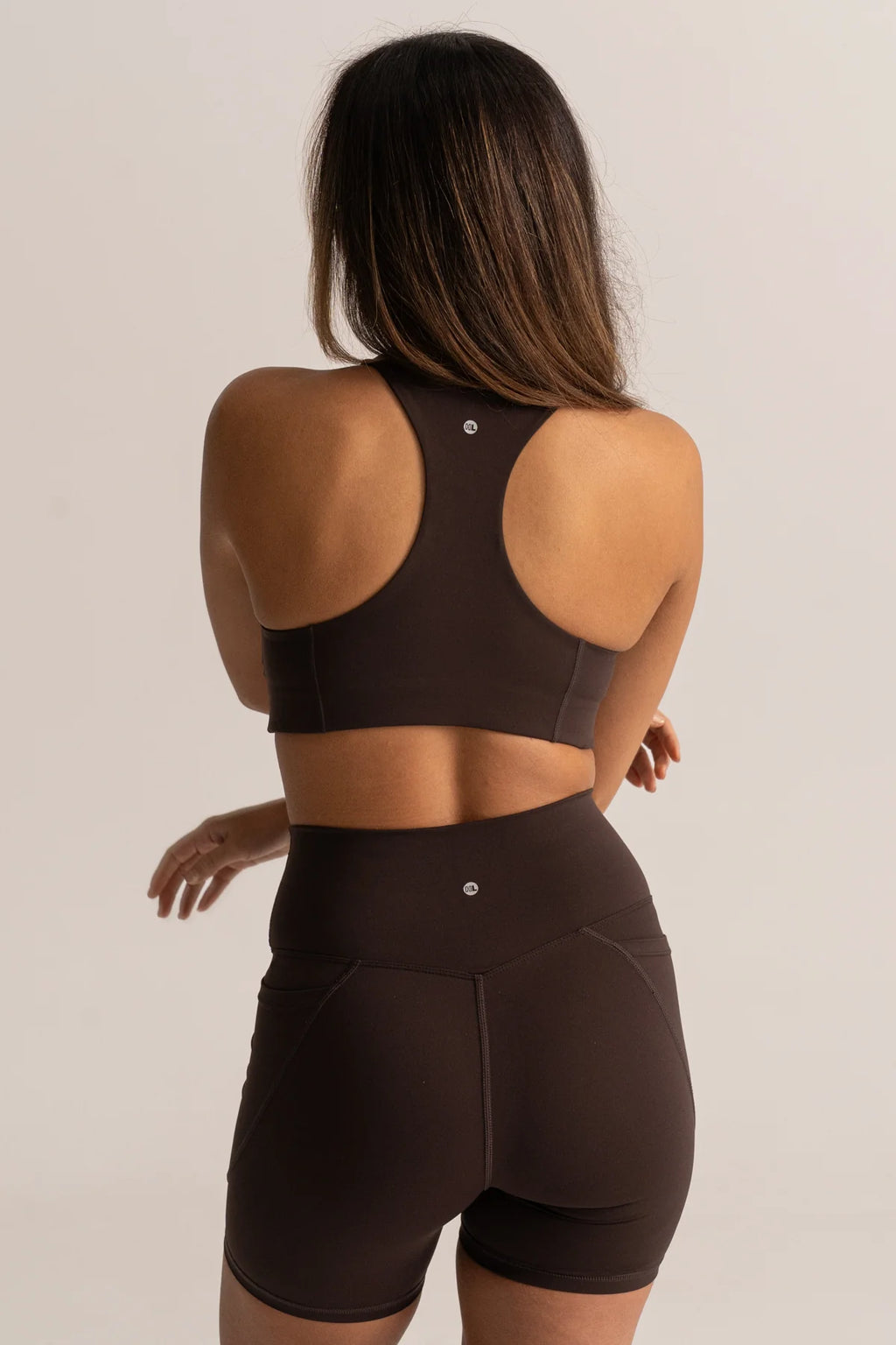 HyperLuxe Shape 5" Pocket Bike Short- Espresso