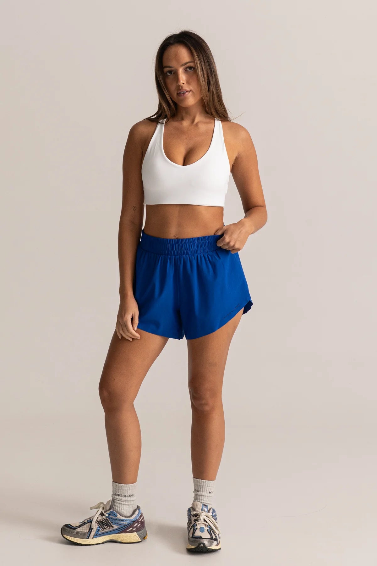 HyperLuxe Runners High Split Short- Cobalt