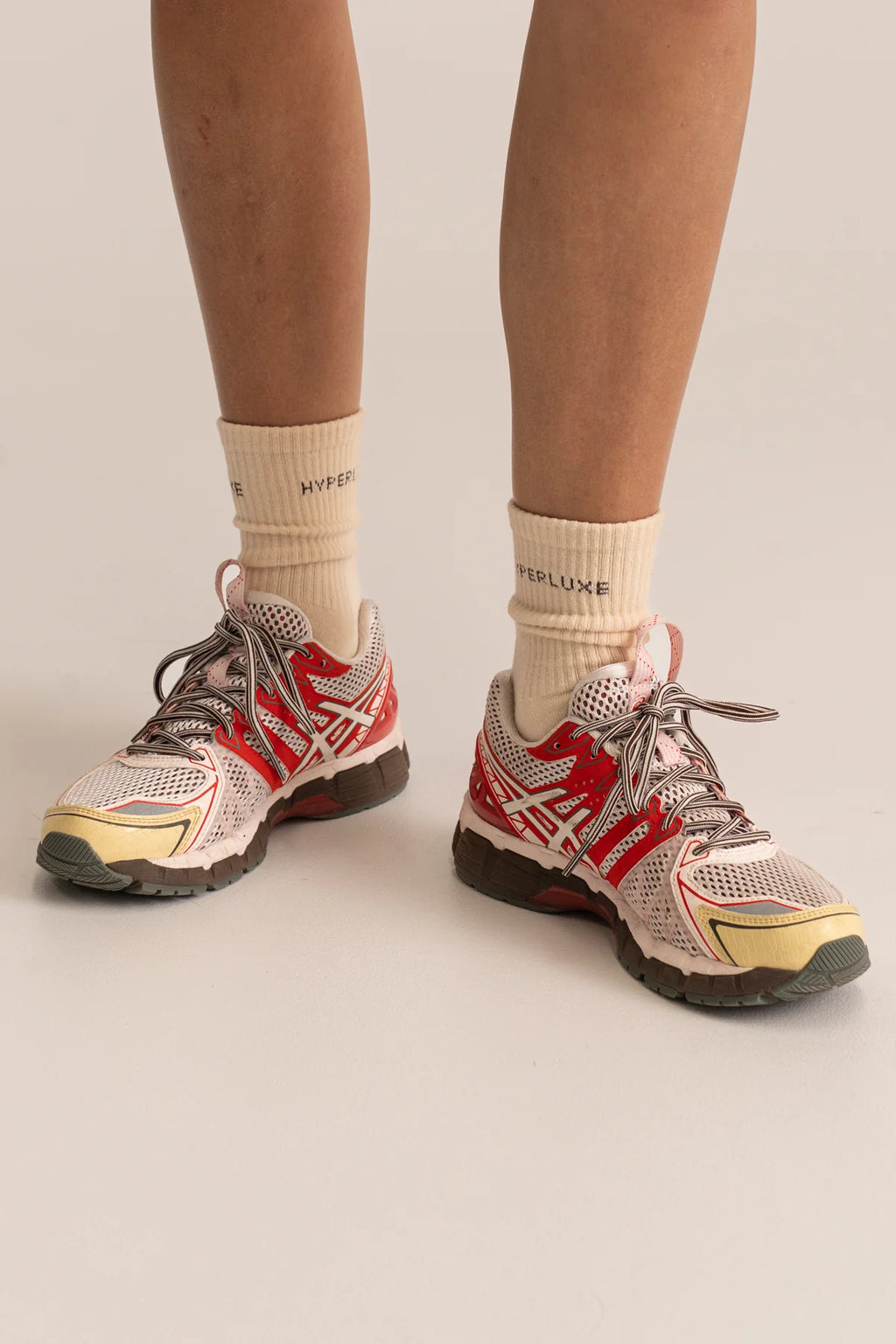 HyperLuxe Crew Sock- Cream