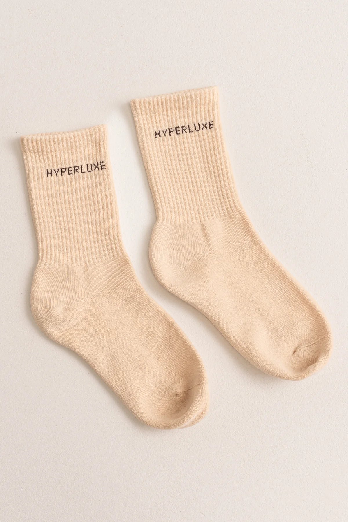 HyperLuxe Crew Sock- Cream