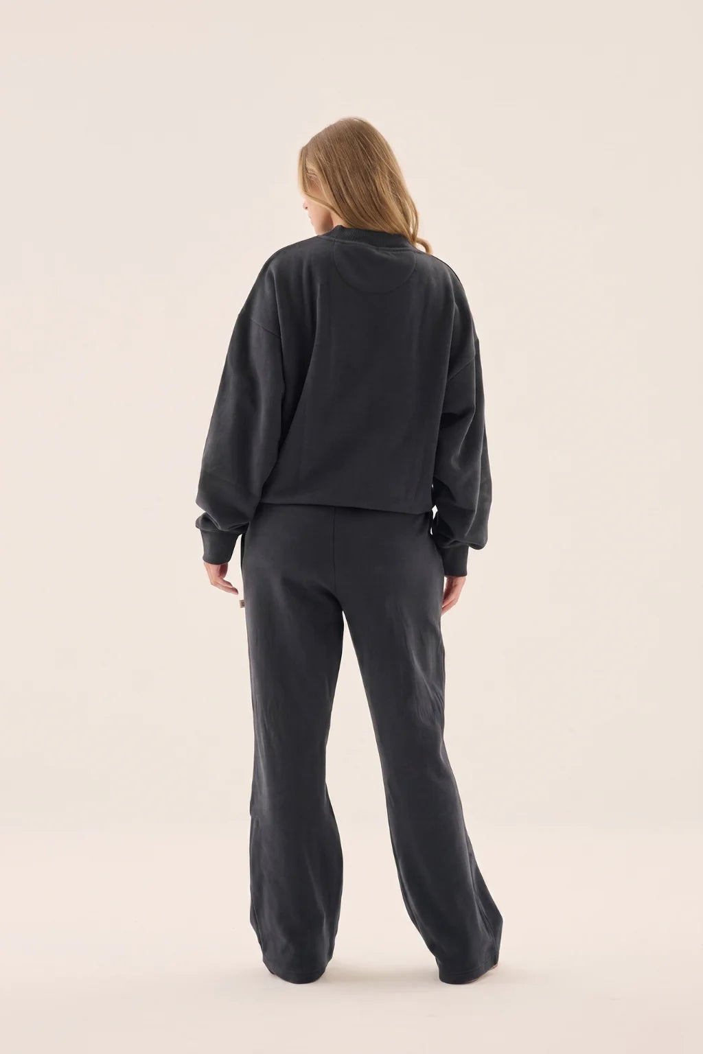 AJ Logo Stripe Trackpant Washed Black