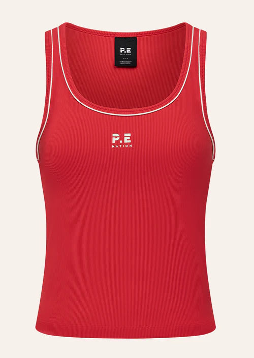 Nexus Rib Tank In College Red