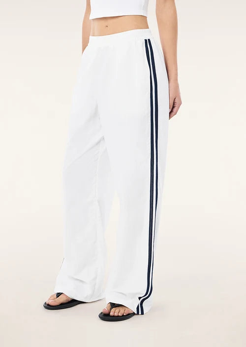 Relay Spray Track Pant In White & Dark Navy