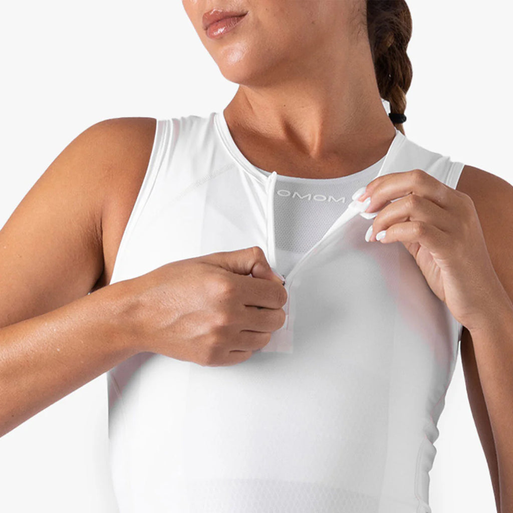 Women's Sleeveless Base Aero Vest - White Drift