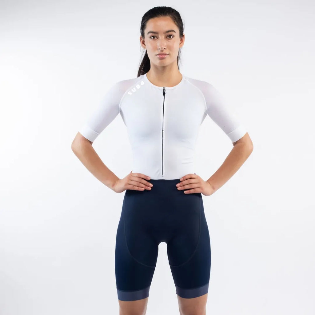 Triathlon Speedsuit Action Women’s White – Navy